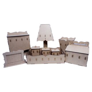 Kit Higiene Bebe Passa Fita 9 Peças Mdf Cru Desmontado